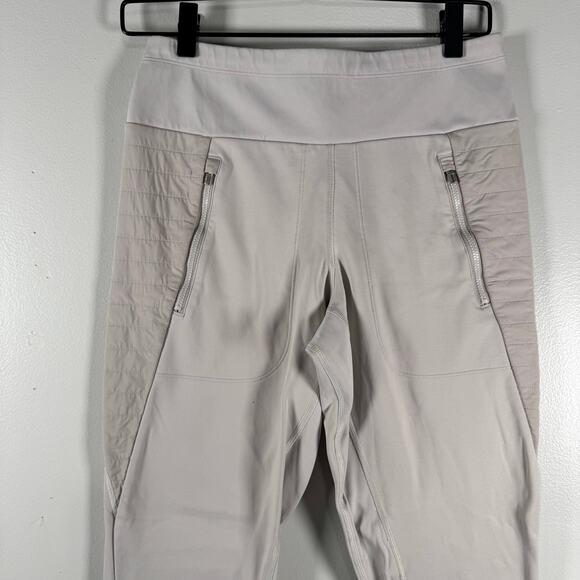 Athleta Womens Ivory Stretch High Rise Pull On Zipper Pockets Skinny Pant Size S - Picture 2 of 11
